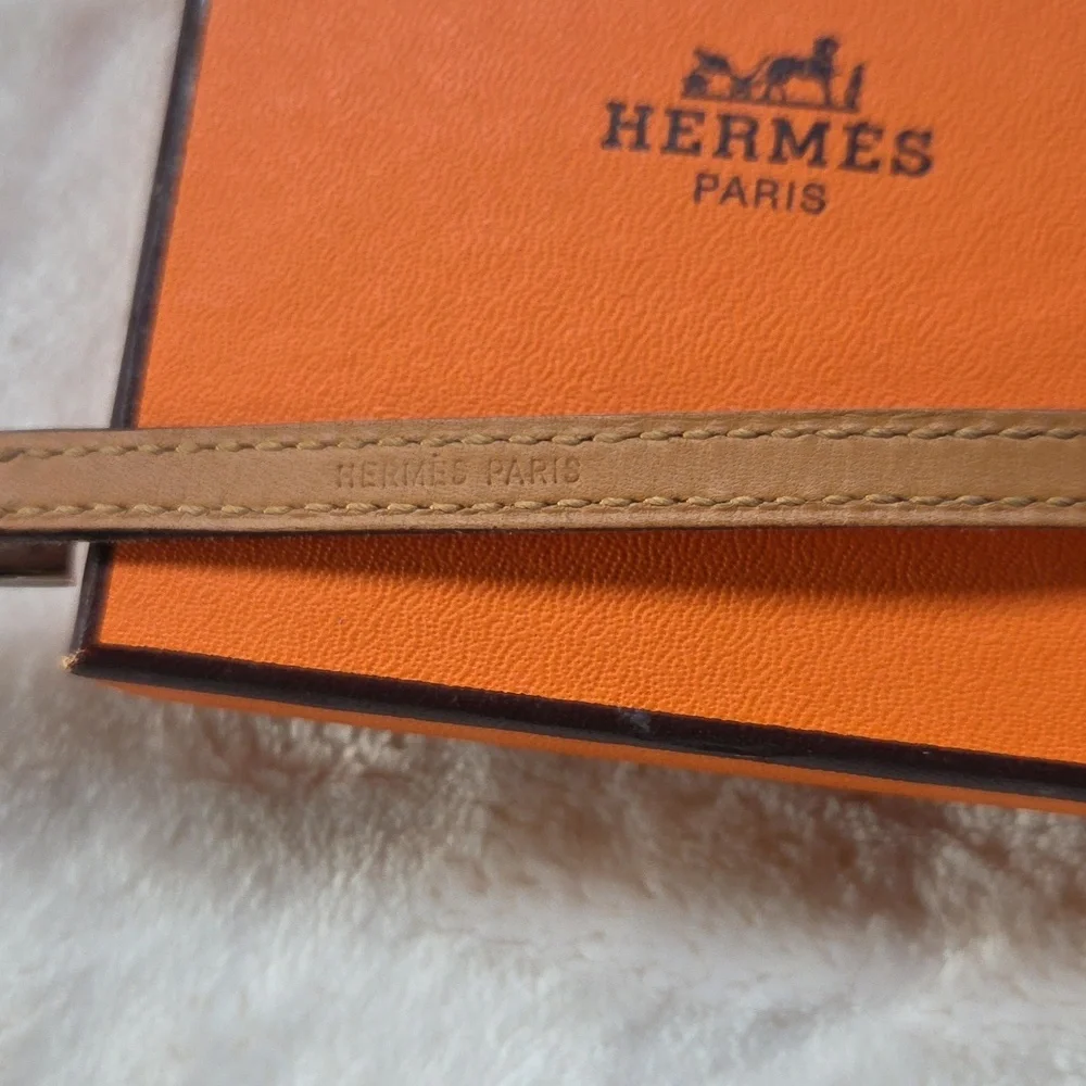 Hermès Blush Pink Leather Wrap Bracelet 24
